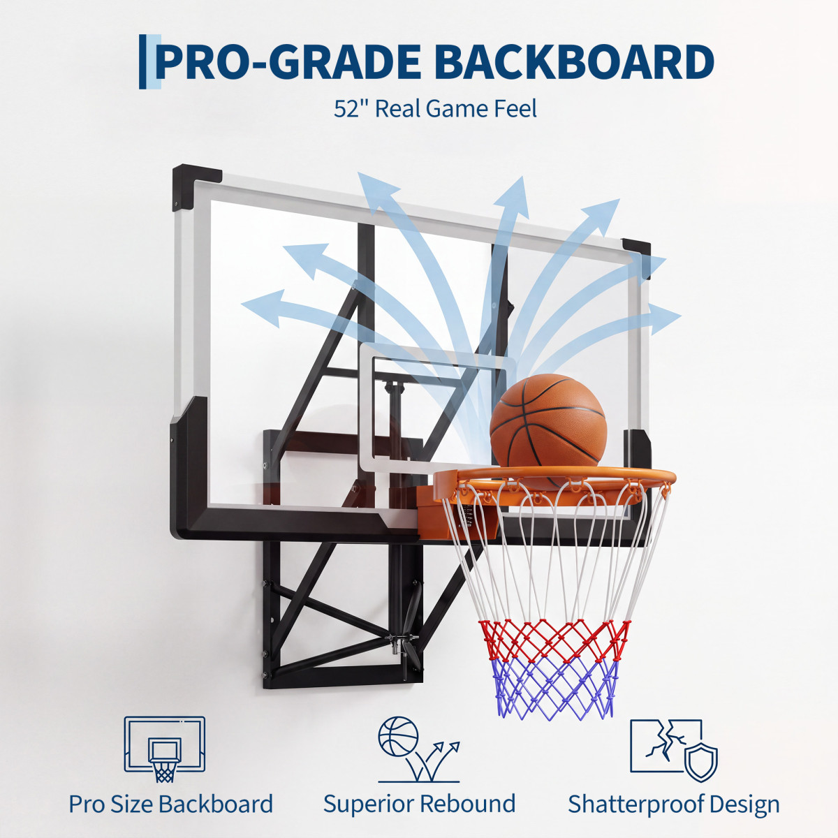 Adjustable Wall-Mounted Basket - Basketball Hoop recension och pris